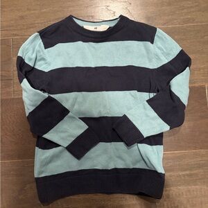 Unisex Kids H&M Striped Blue Sweater Preppy Y2K